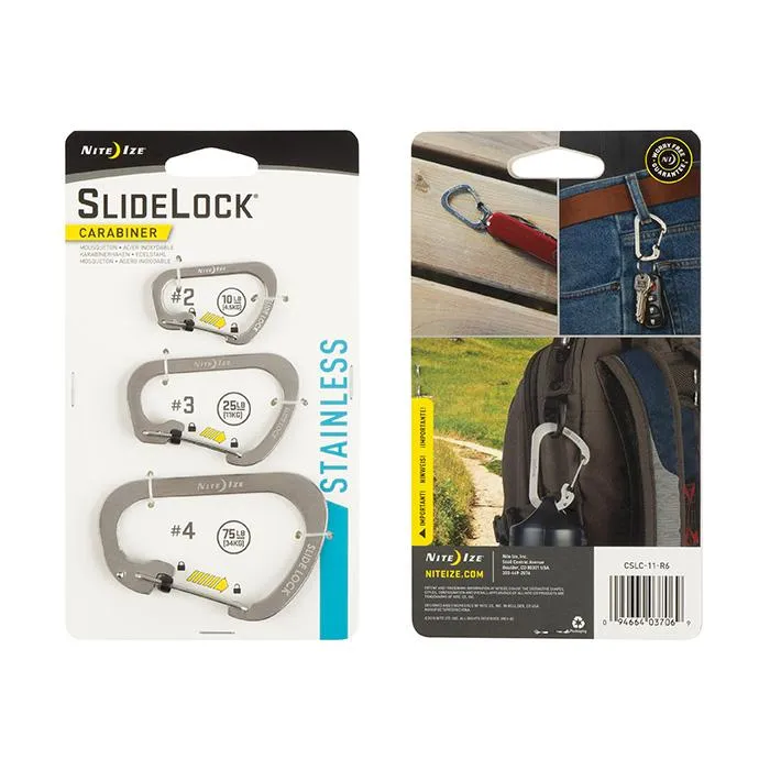 Carabiner with Slidelock (pcs) - Stainless Steel