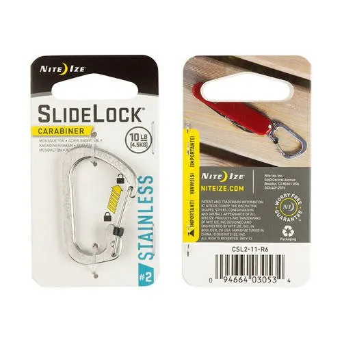 Carabiner with Slidelock (pcs) - Stainless Steel