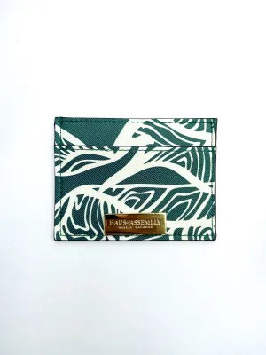 Card Wallet- Emerald Palm Leaf