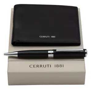 CERRUTI 1881 NPBW914A - Set CERRUTI 1881 Black (ballpoint pen & wallet)