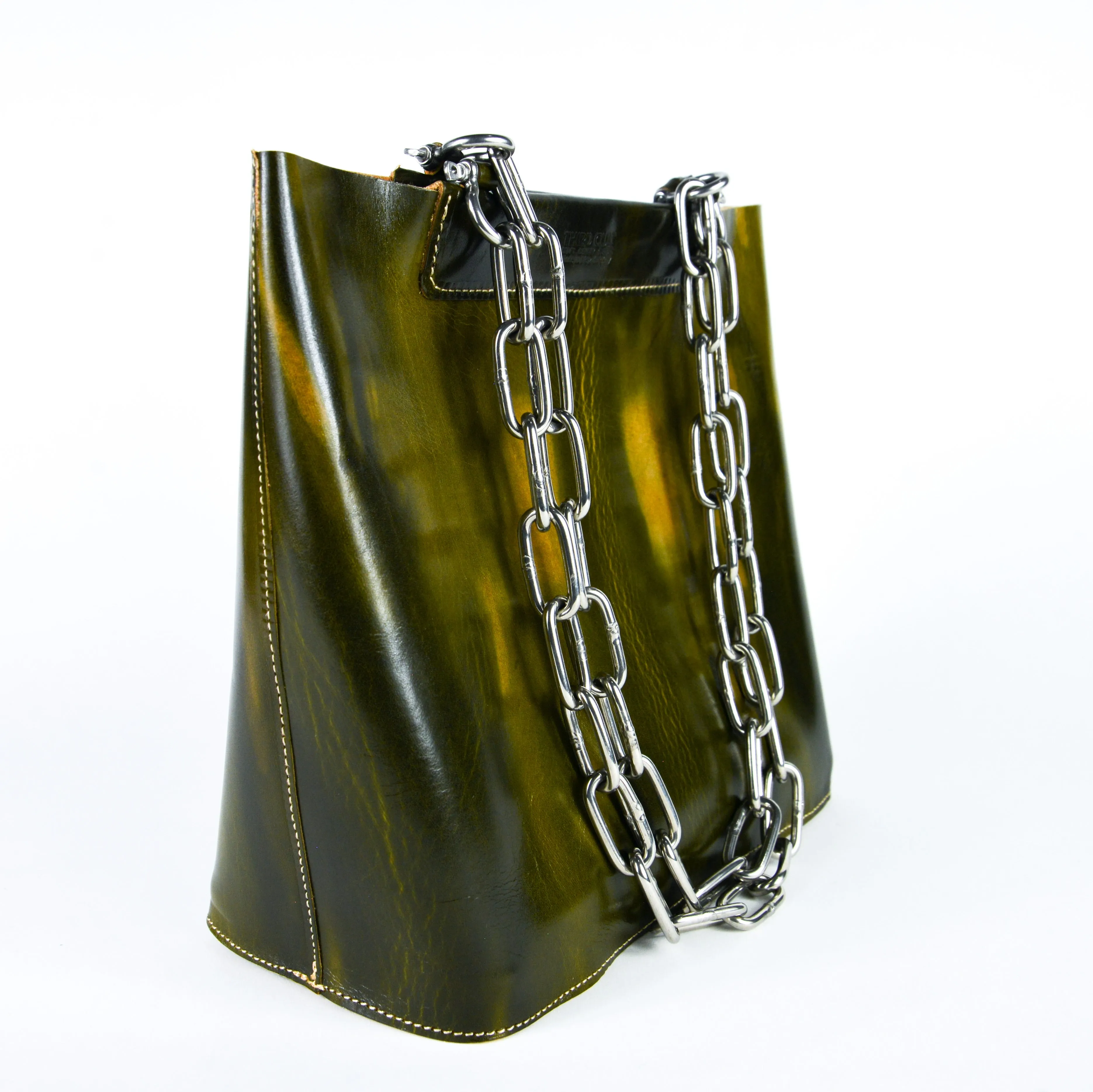 Chain Tote - Liquid Green