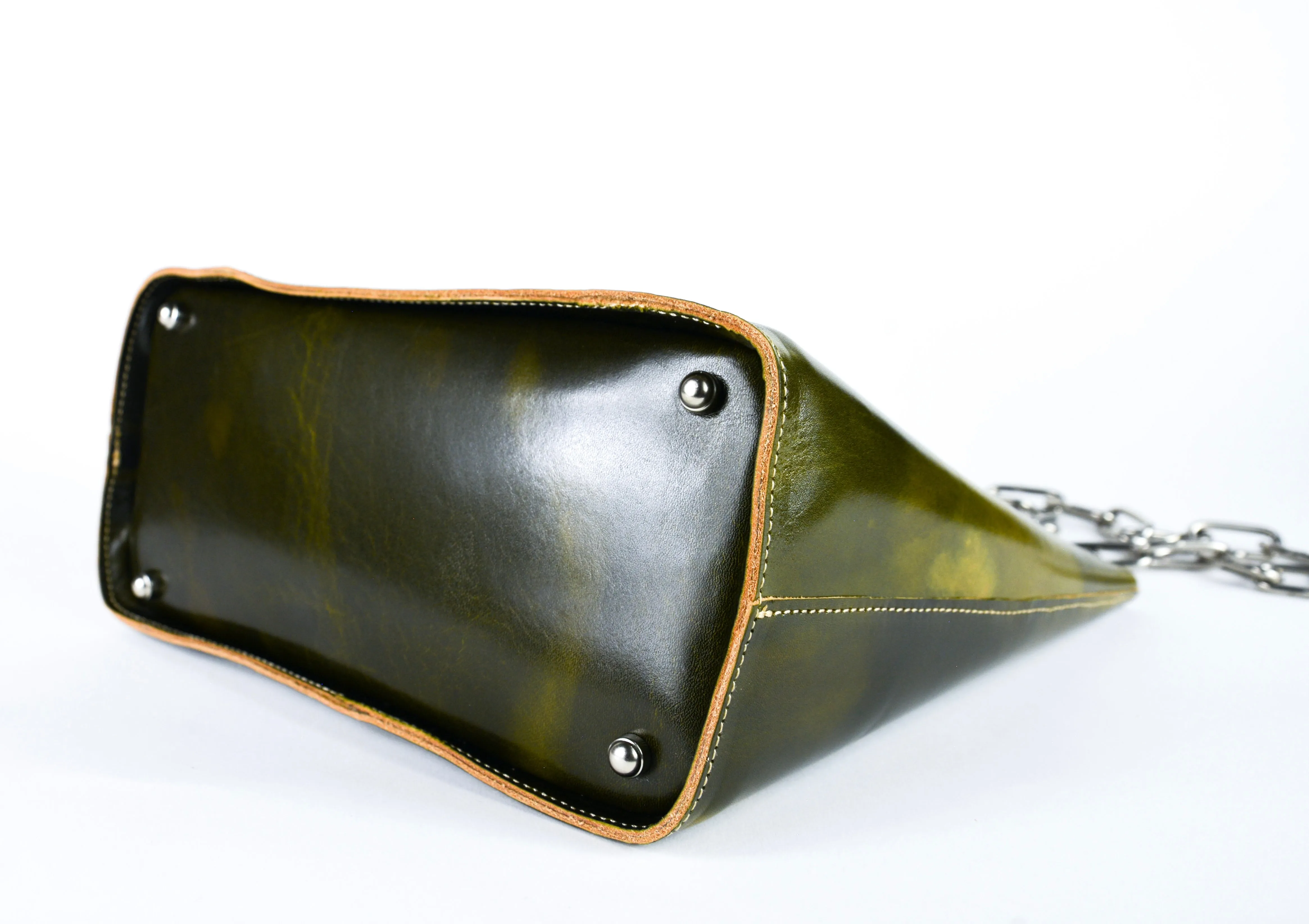 Chain Tote - Liquid Green