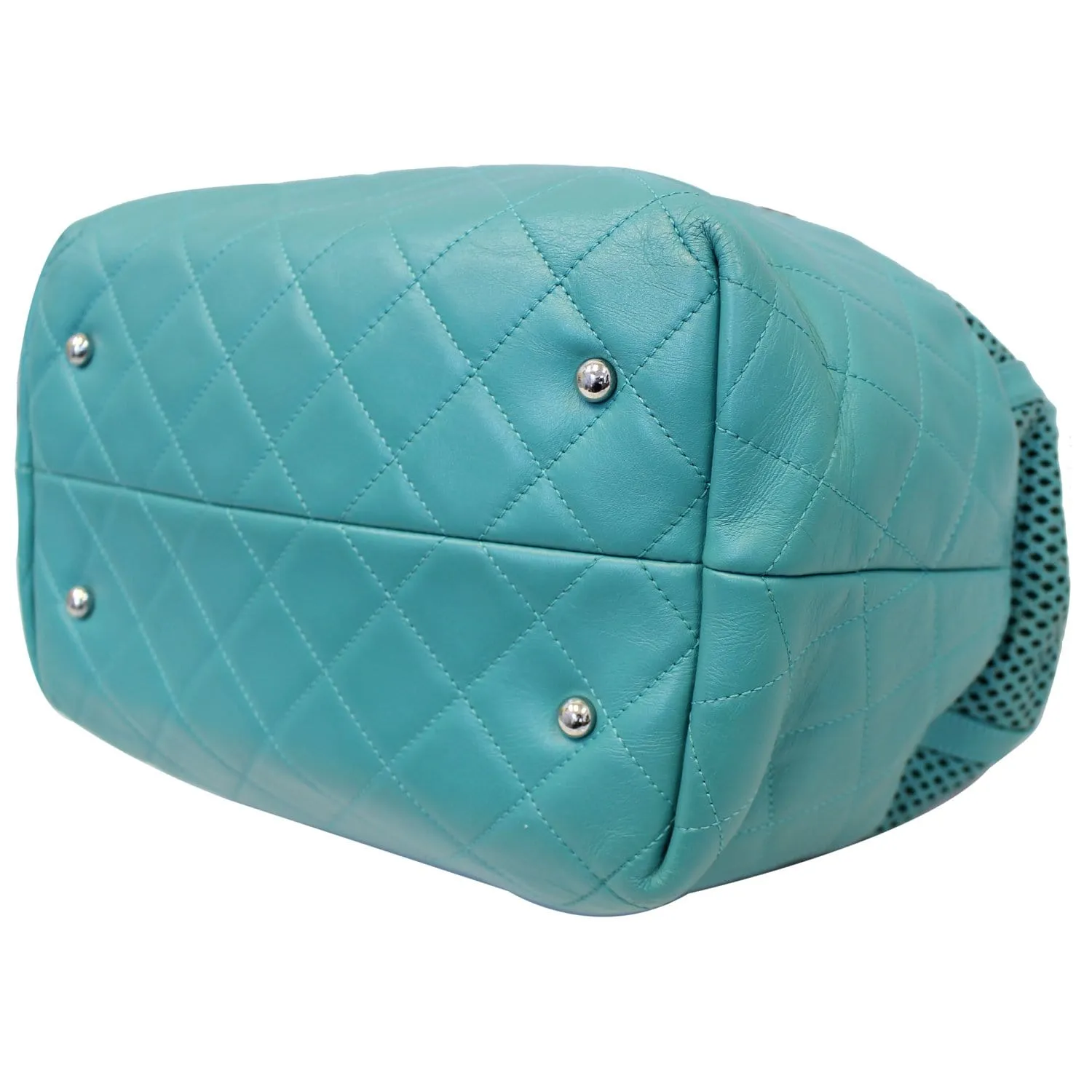 CHANEL Calfskin Perforated Up In The Air North South Tote Shoulder Bag