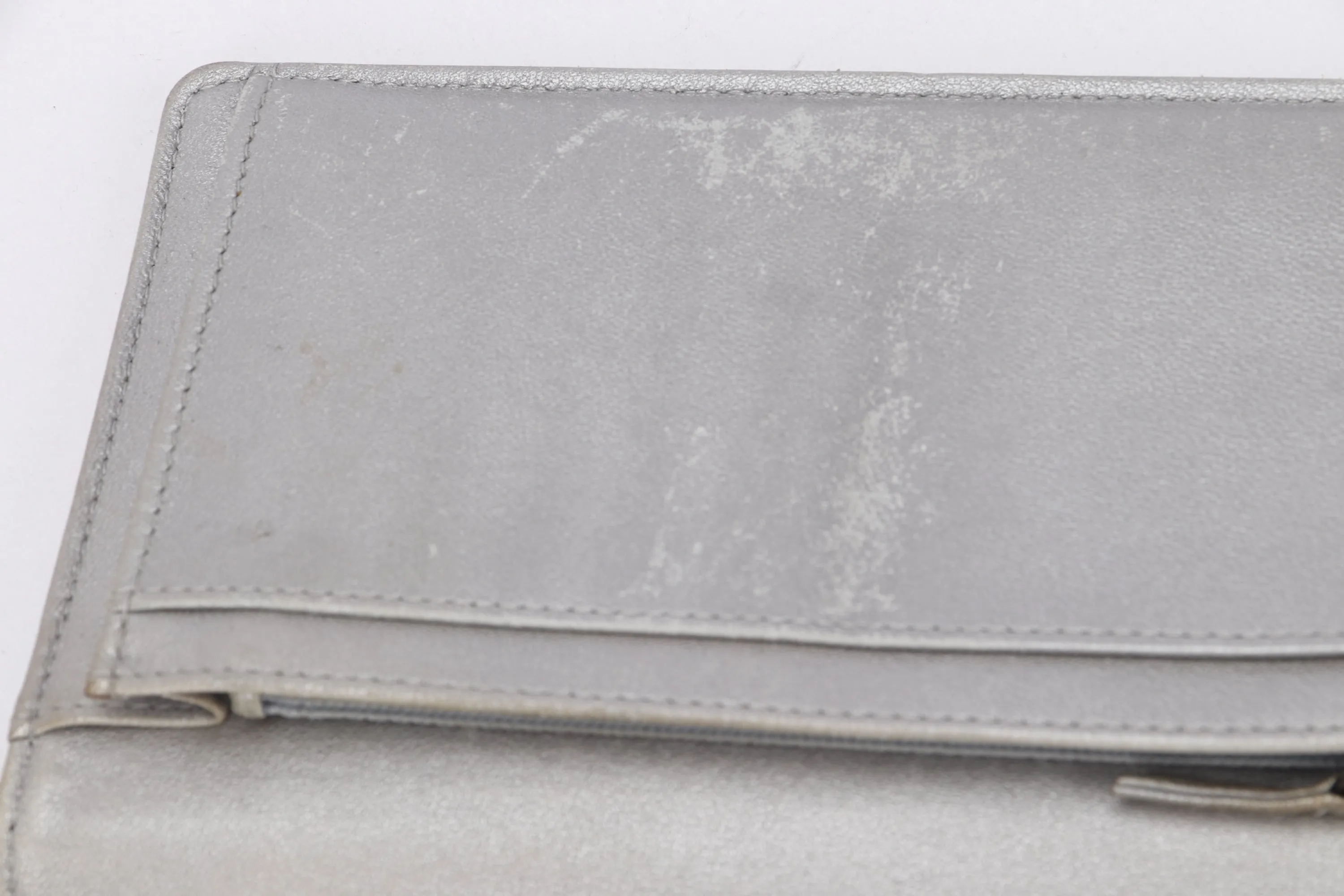 CHANEL CAMELLIA LONG WALLET (1462xxxx) BLACK LAMBSKIN SILVER HARDWARE, WITH CARD & BOX
