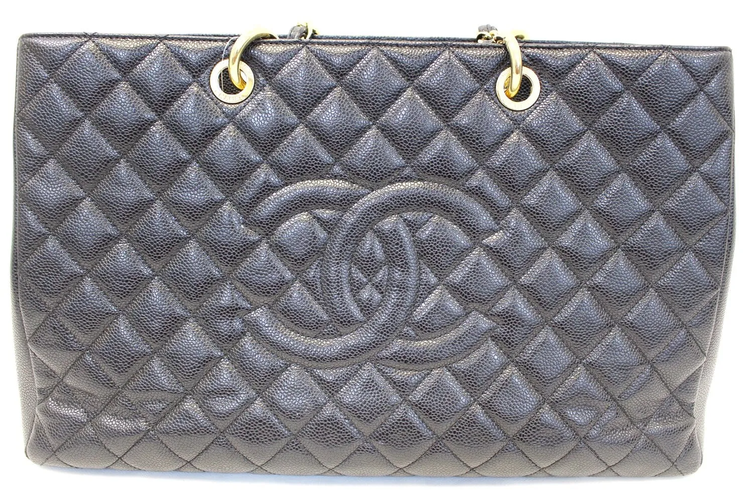 CHANEL Caviar Leather Black XL Grand Shopping Tote Bag