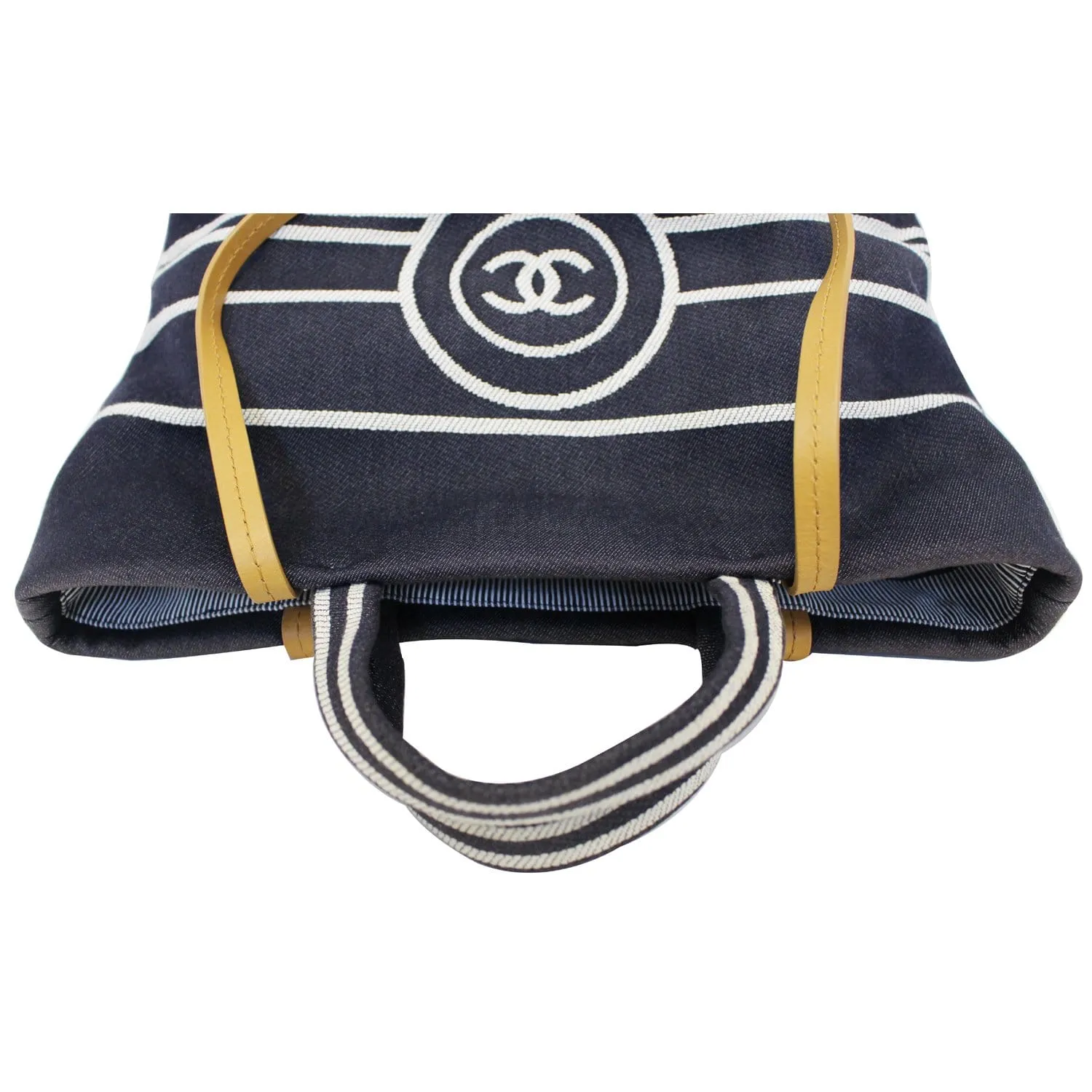 CHANEL CC Shopping Large Tote Shoulder Bag Denim