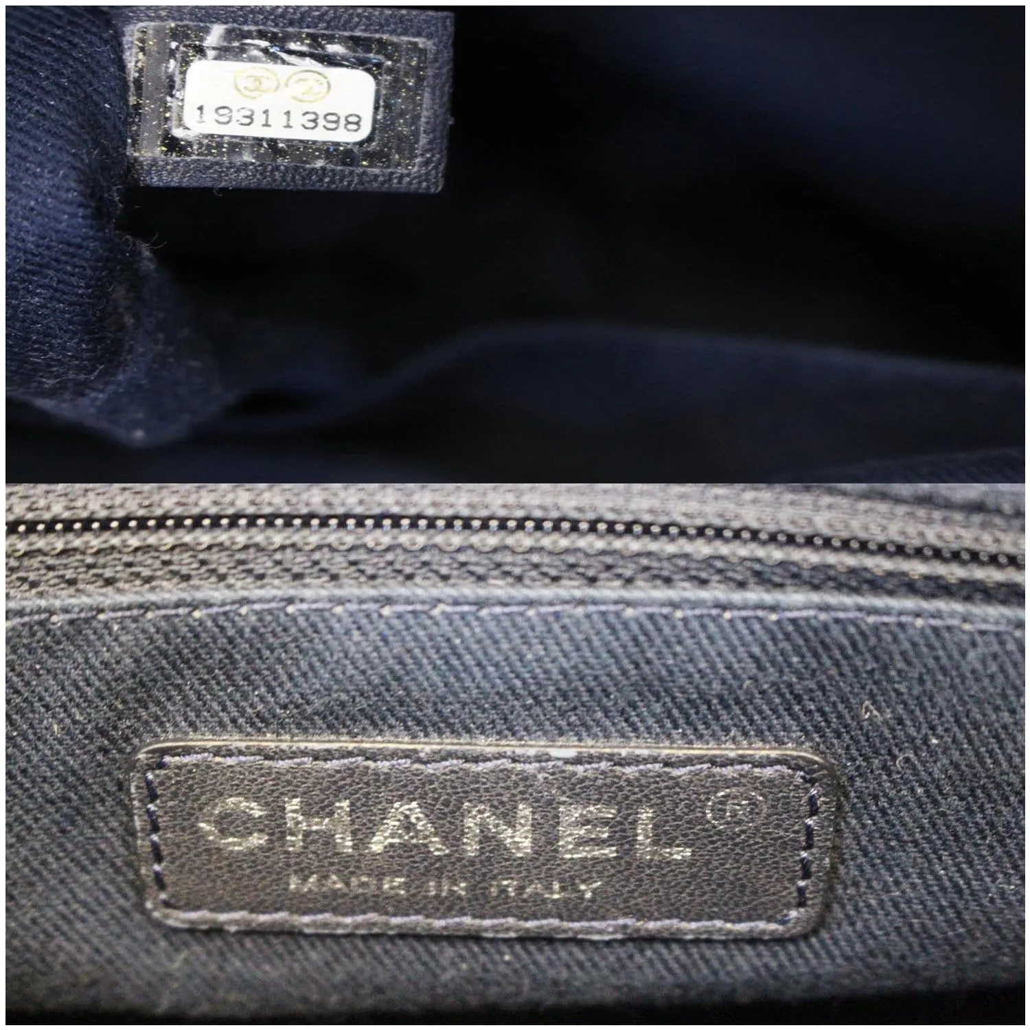CHANEL CC Shopping Large Tote Shoulder Bag Denim
