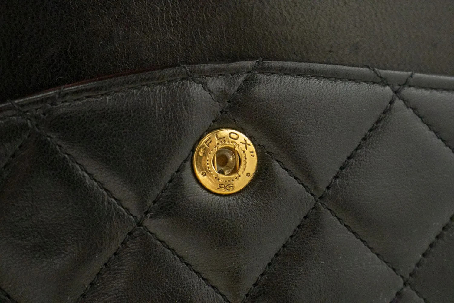 CHANEL Classic Double Flap 10" Chain Shoulder Bag Black Lambskin n88