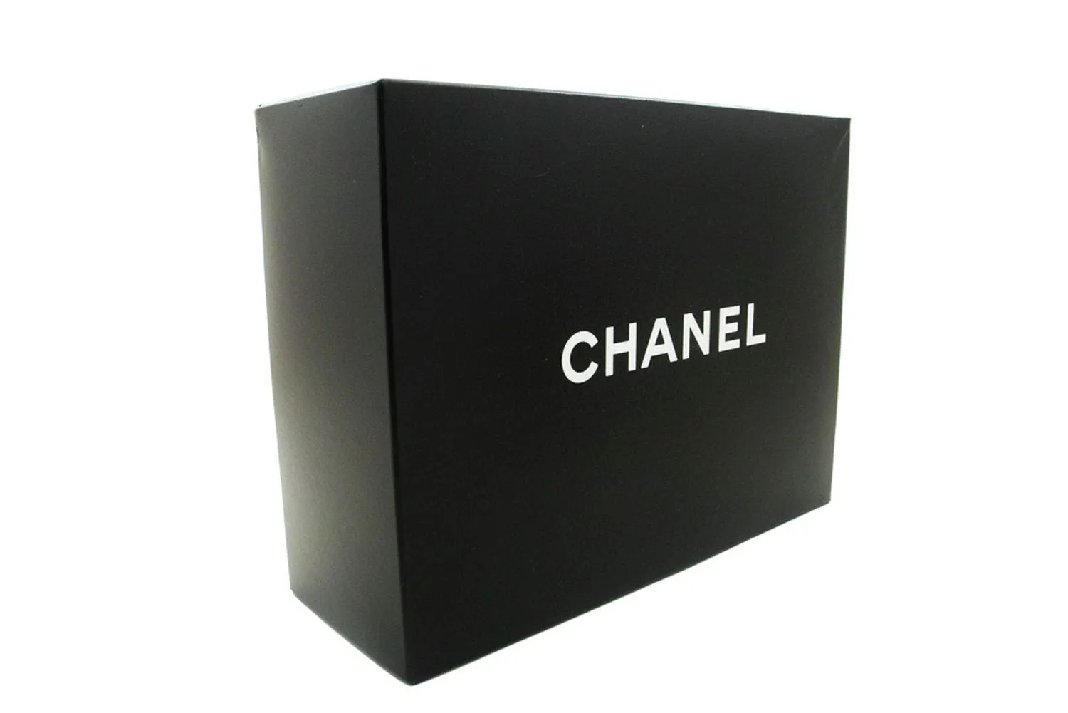 CHANEL Classic Double Flap 10" Chain Shoulder Bag Black Lambskin n88