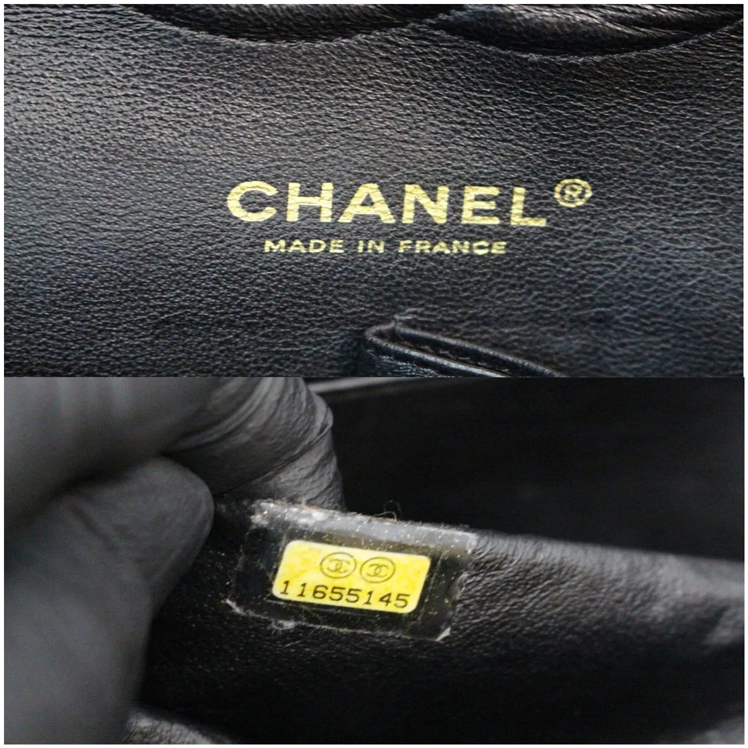 CHANEL Classic Medium Flap Caviar Leather Shoulder Bag Black