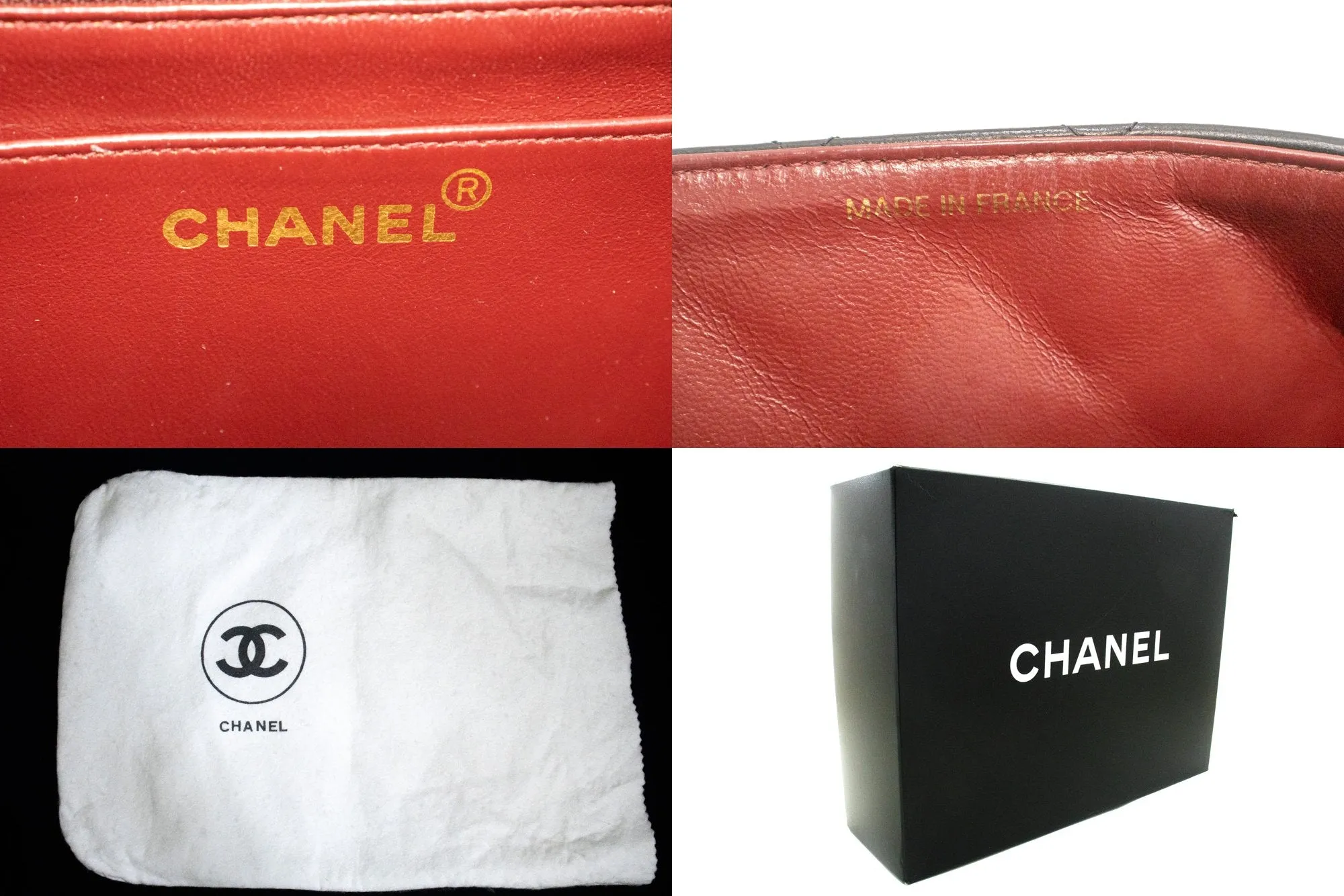 CHANEL Diana Flap Chain Shoulder Bag Black Quilted Lambskin Purse n18