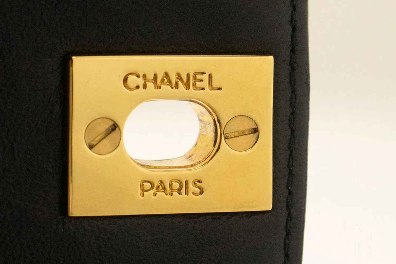 CHANEL Diana Flap Chain Shoulder Bag Black Quilted Lambskin Purse n18