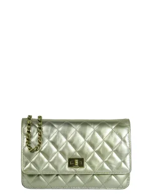 Chanel Gold Leather Reissue WOC Crossbody Bag