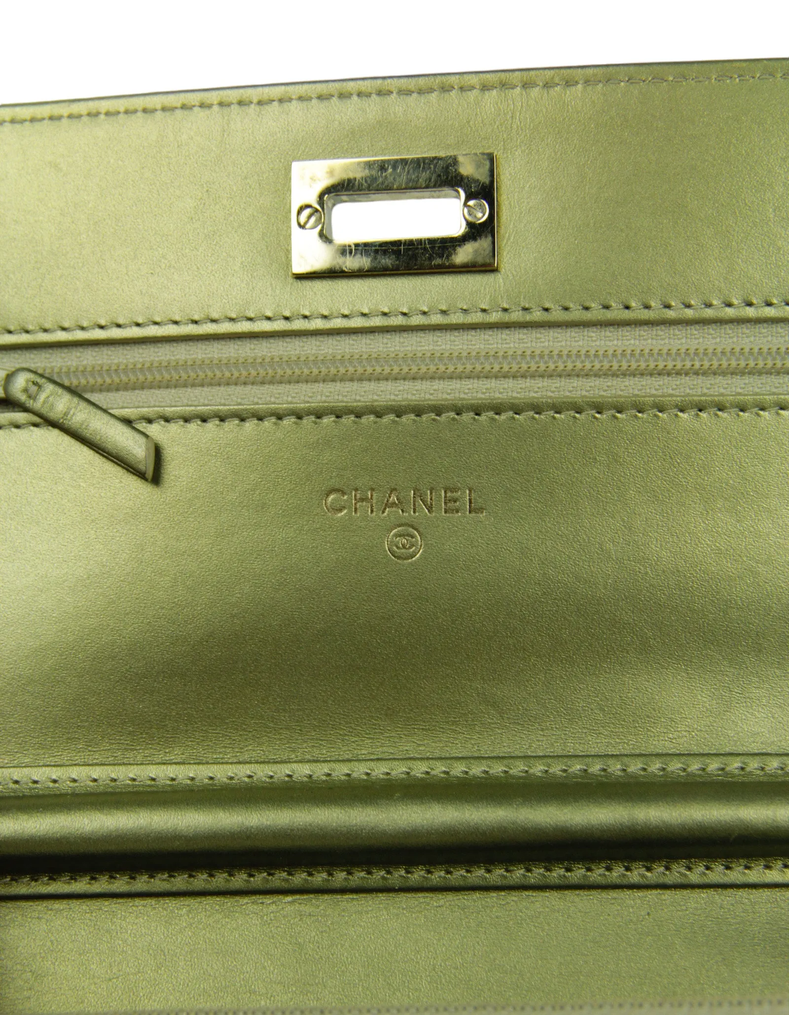 Chanel Gold Leather Reissue WOC Crossbody Bag