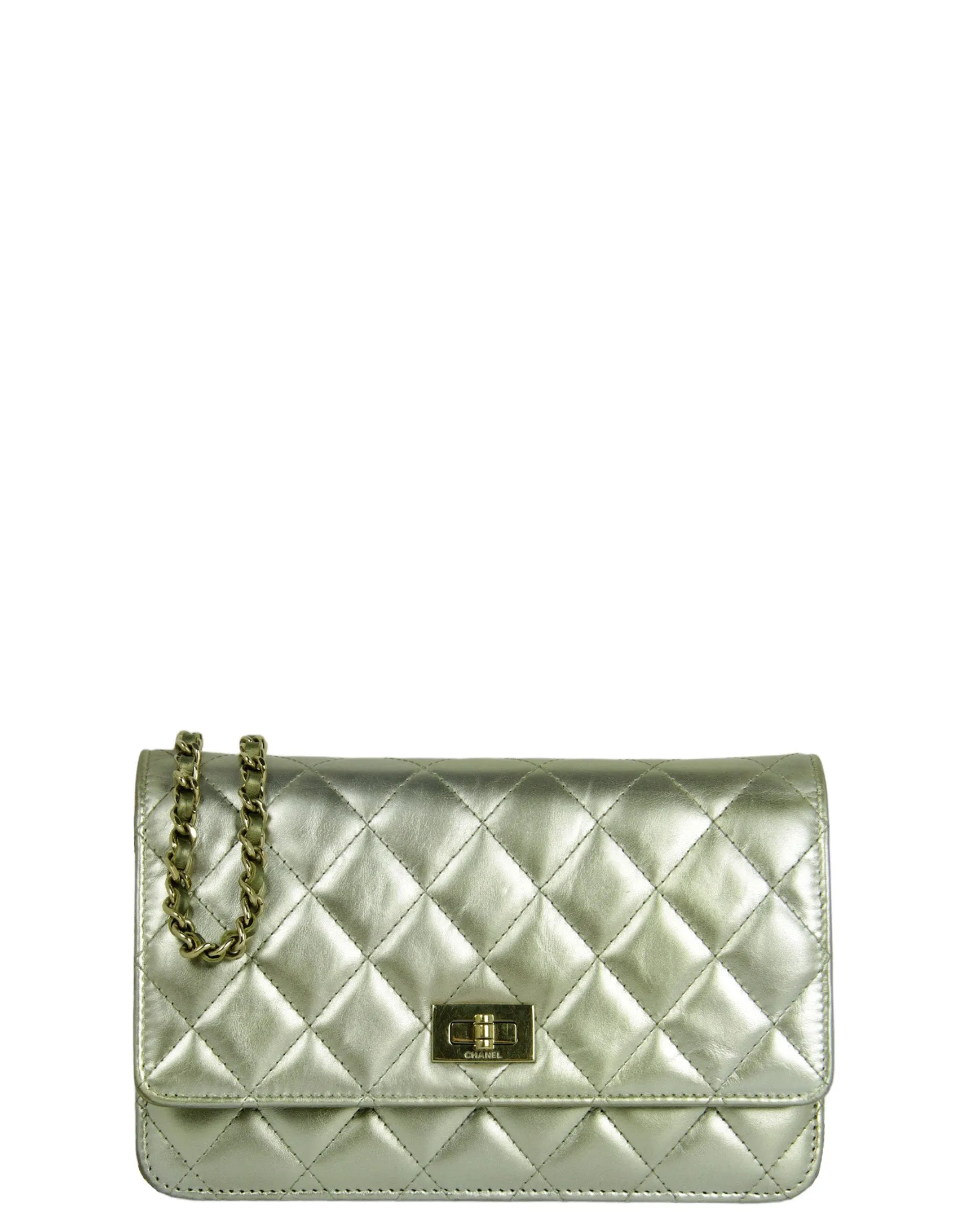 Chanel Gold Leather Reissue WOC Crossbody Bag