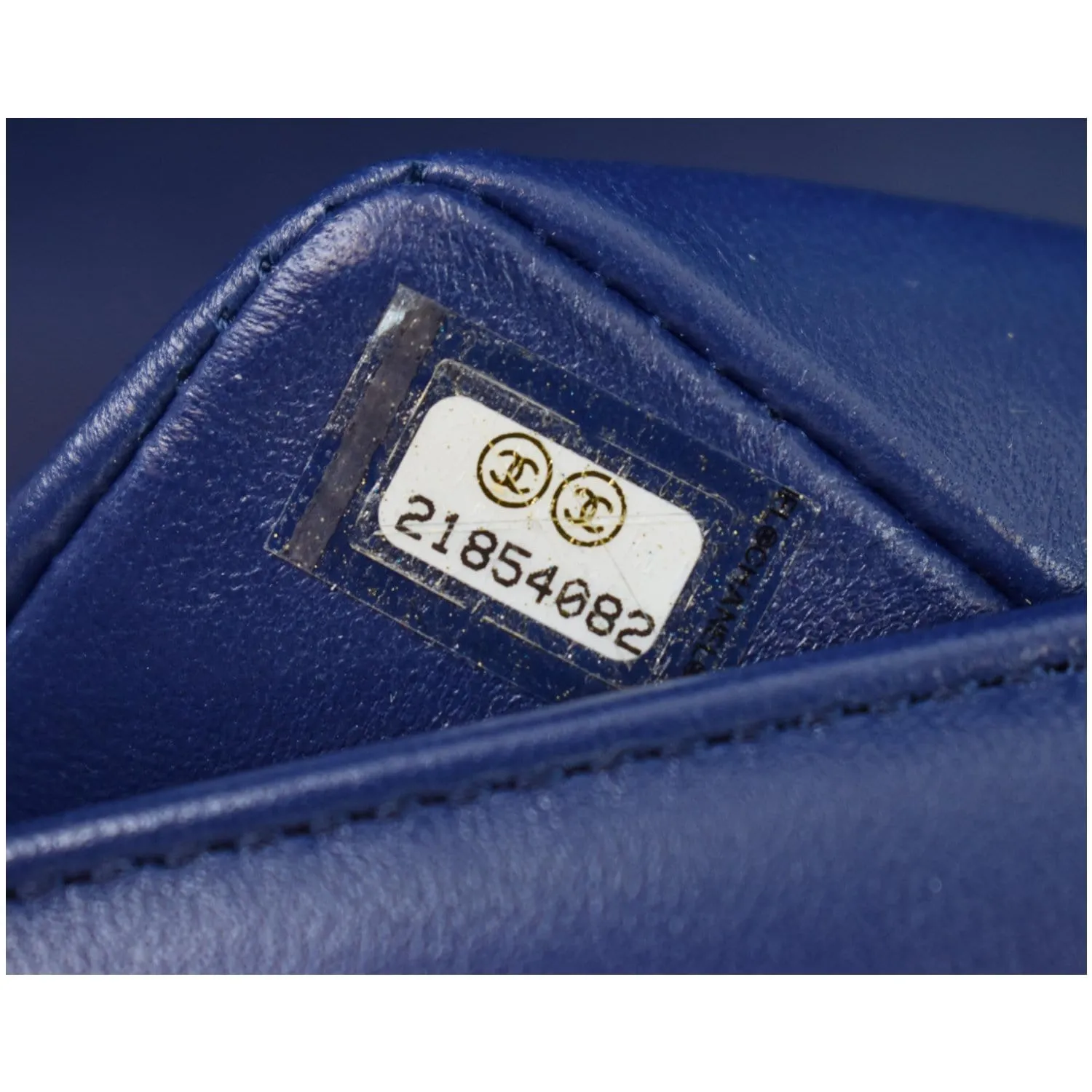 CHANEL Mosaic Large Boy Quilted Lambskin Shoulder Bag Blue