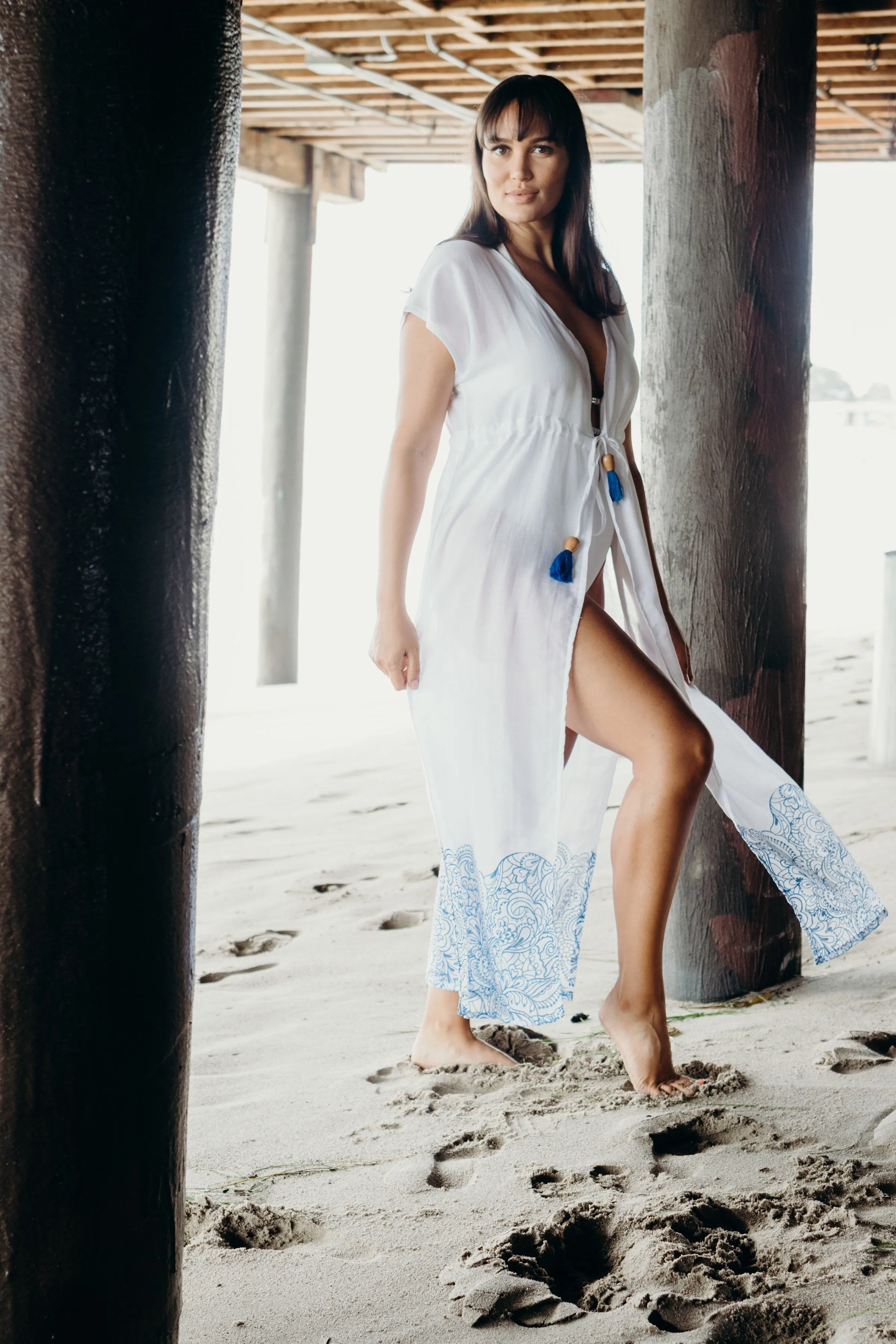 Charisma - 100% Turkish Cotton Beach Dress with Tassels