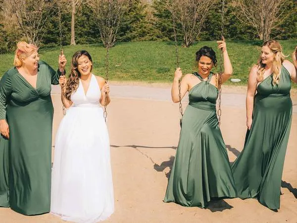 Cheap Soft Mismatched Simple Fall Long Elegant Formal Bridesmaid Dresses, TYP1406