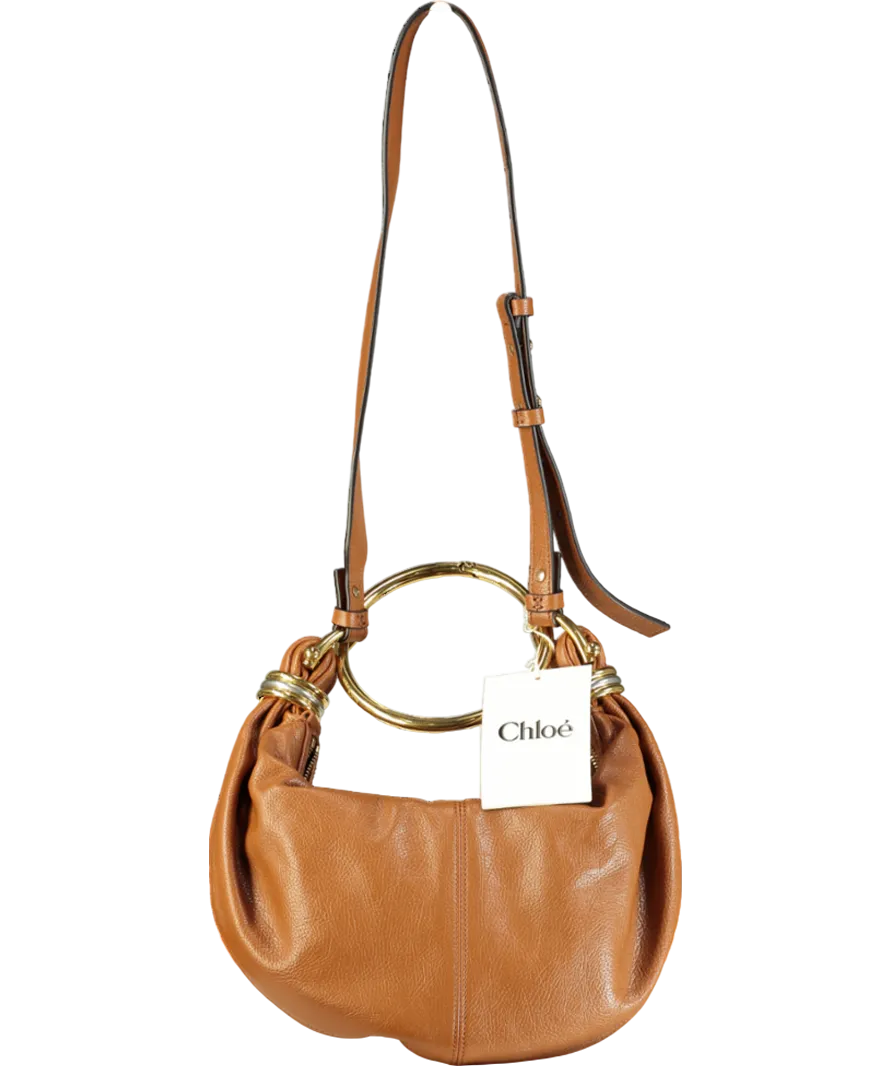 Chloé Tan Leather Bracelet embellished glossed textured-leather shoulder bag