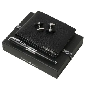 Christian Lacroix LPBMW925A-Set More Black (ballpoint pen, wallet & cufflinks)