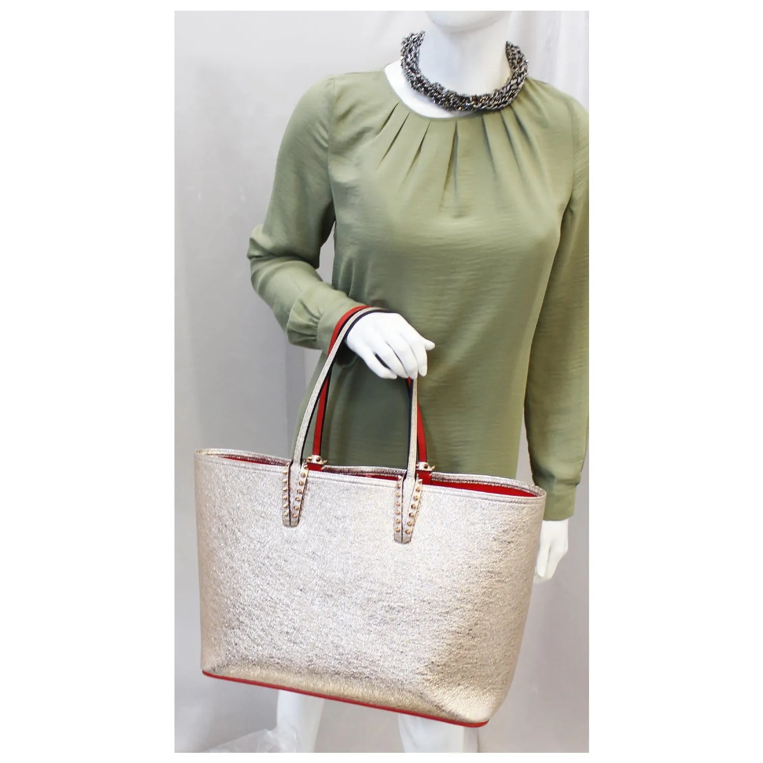 Christian Louboutin Cabata Tote Bag Rose Gold