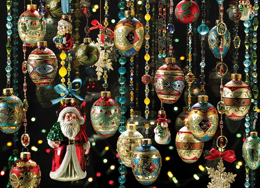 Christmas Ornaments 1000pc Compact Puzzle