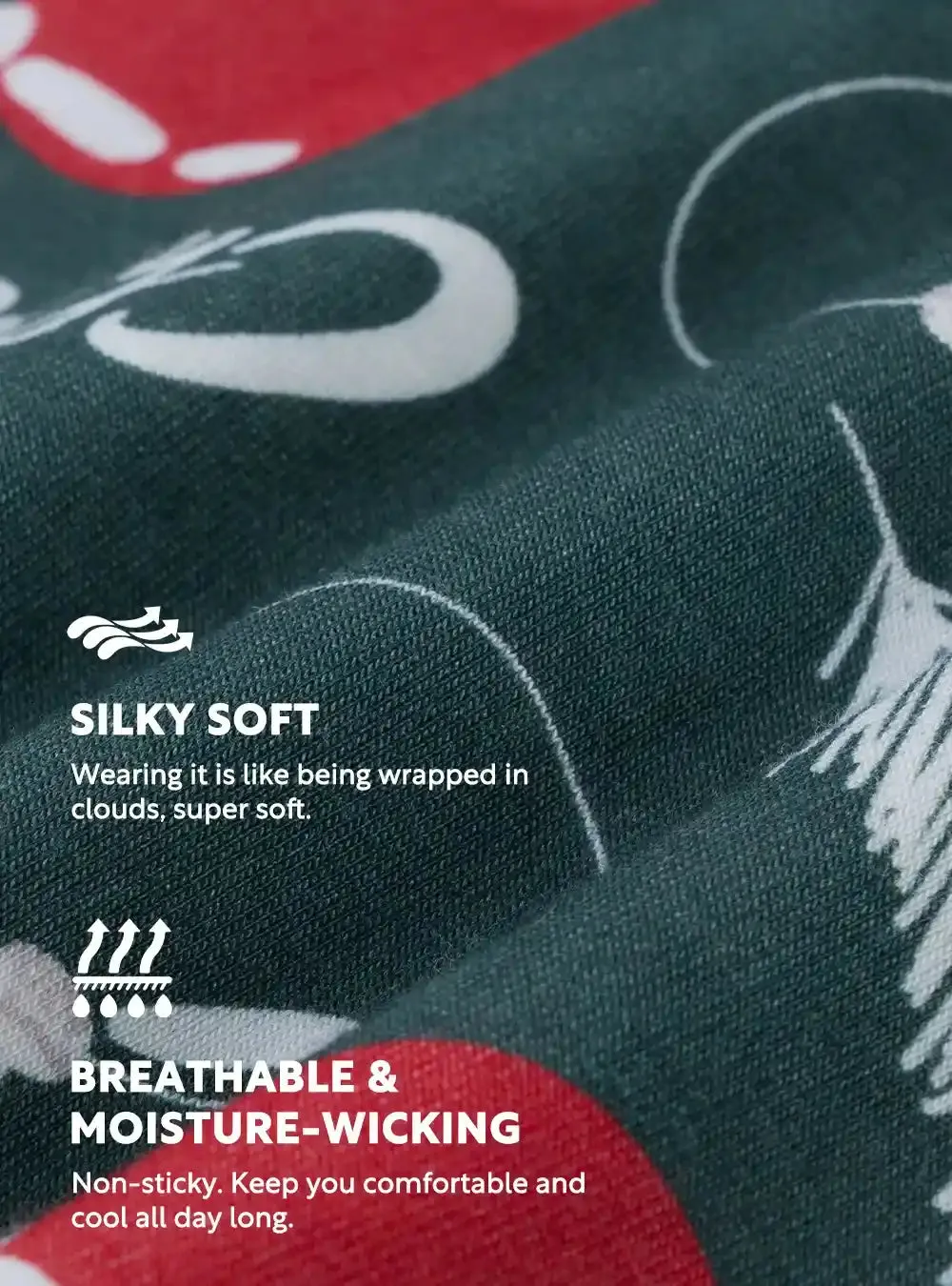 Christmas Printed Bamboo Rayon Trunks 3 Pack