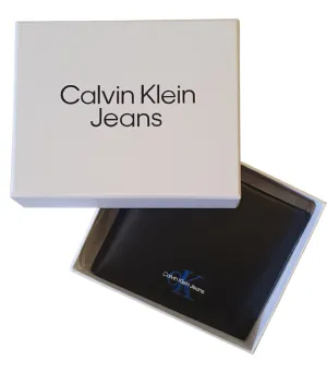 CK Jeans Mono textured bifold wallet