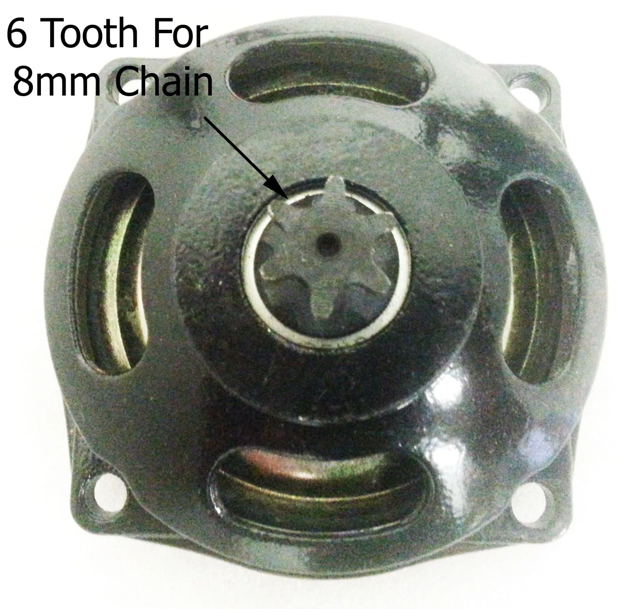 CL025 6 TOOTH PINION CLUTCH BELL HOUSING FOR 8 MM CHAIN 49 CC MINI QUAD BIKE