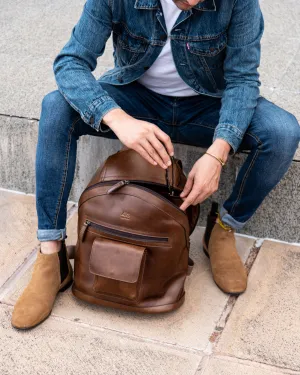 Classic Backpack in Chocolate Leather - final sale no exchange