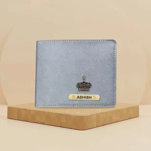 Classy Leather Customized Men's Wallet (Grey)