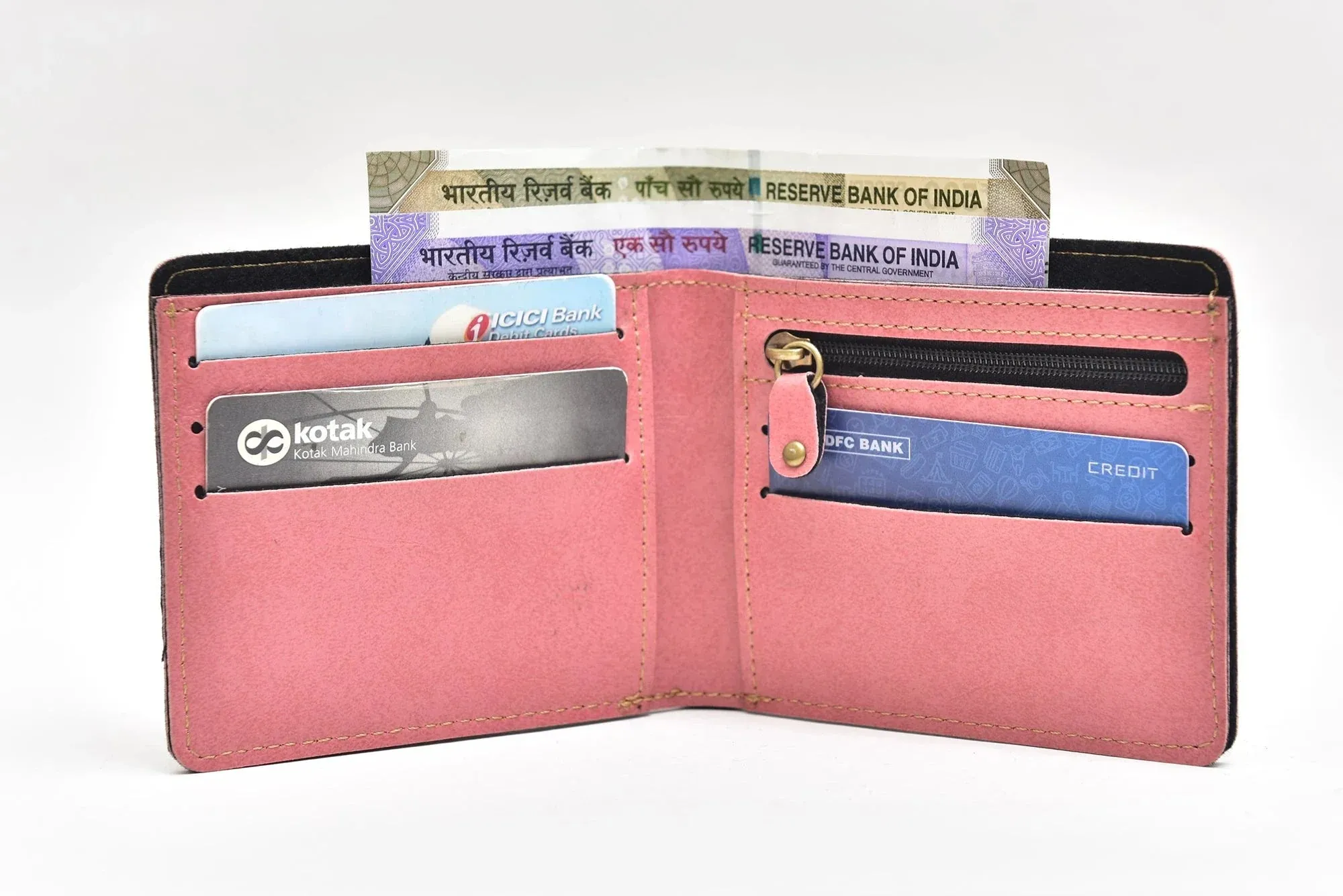 Classy Leather Customized Men's Wallet (Peach)