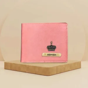 Classy Leather Customized Men's Wallet (Peach)
