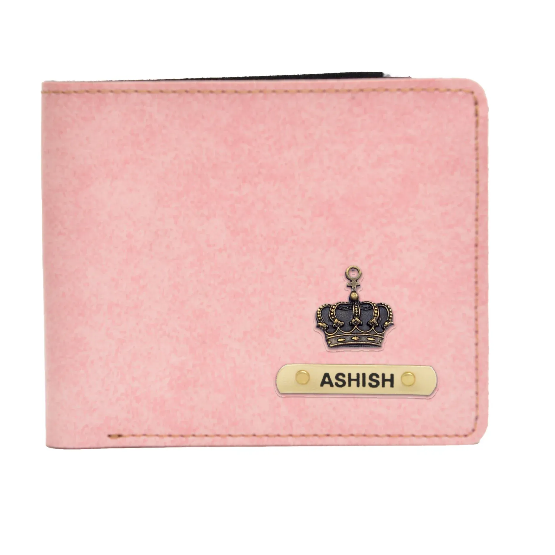 Classy Leather Customized Men's Wallet (Pink)