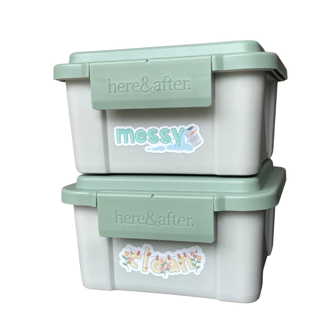 Clean container sticker