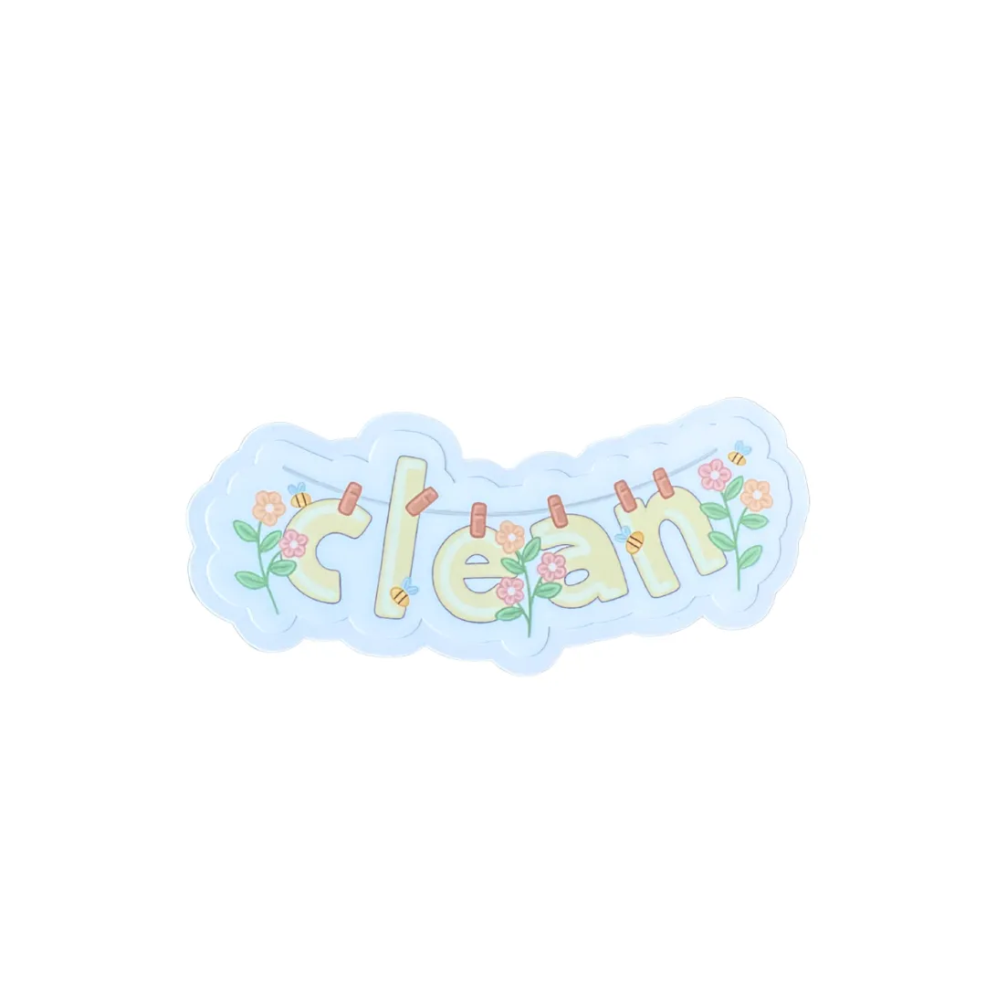 Clean container sticker