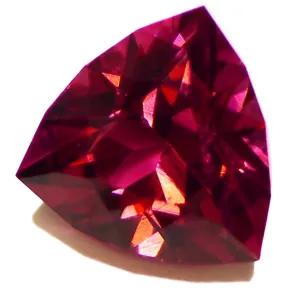 Clean Natural Faceted 2.85ct Rubellite Tourmaline Trillion