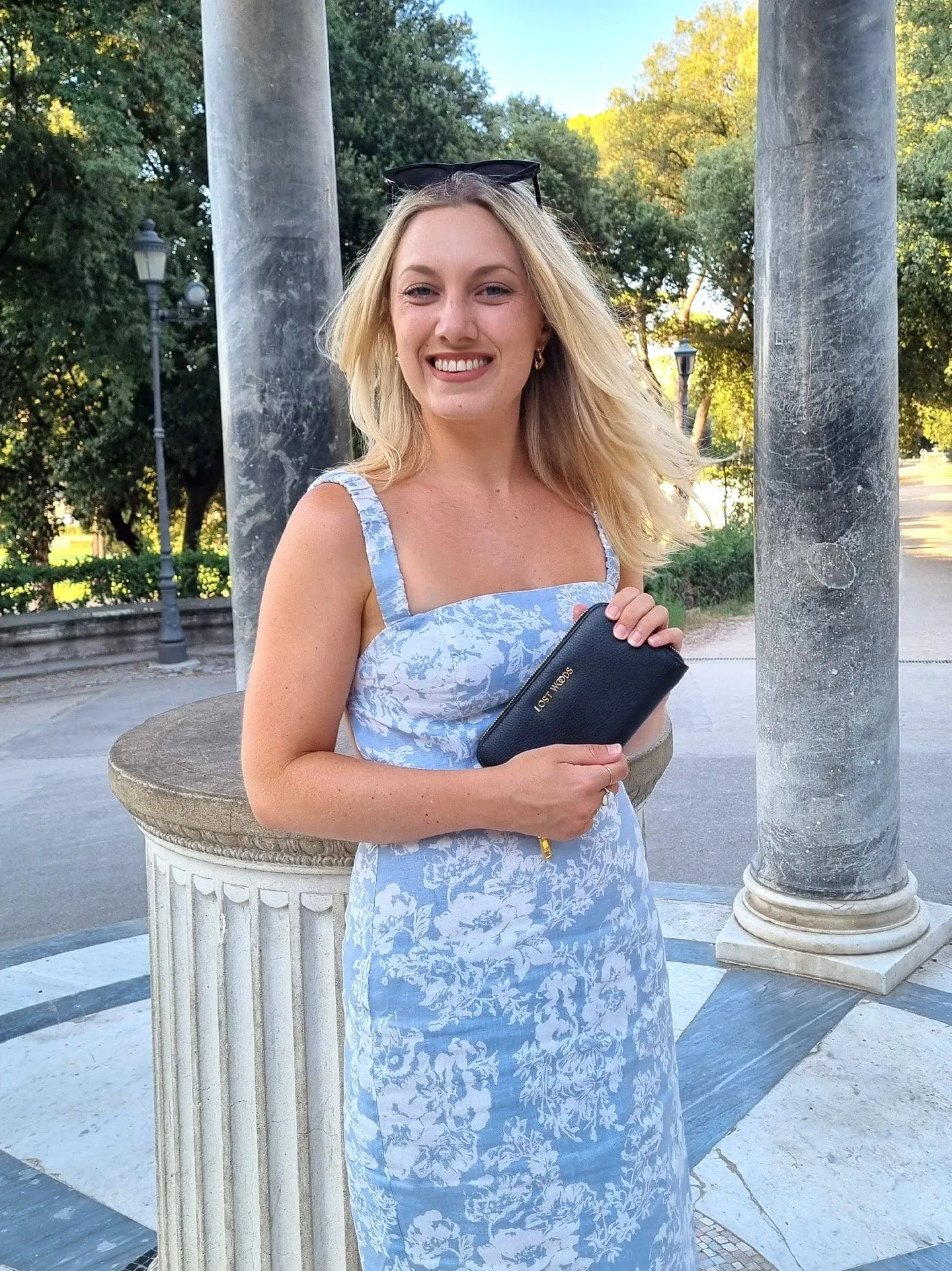 Clementine MIRUM® Leather Vegan Clutch Wallet | Black & Gold