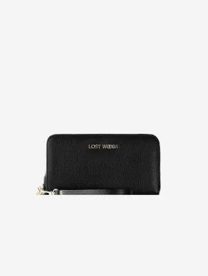 Clementine MIRUM® Leather Vegan Clutch Wallet | Black & Gold