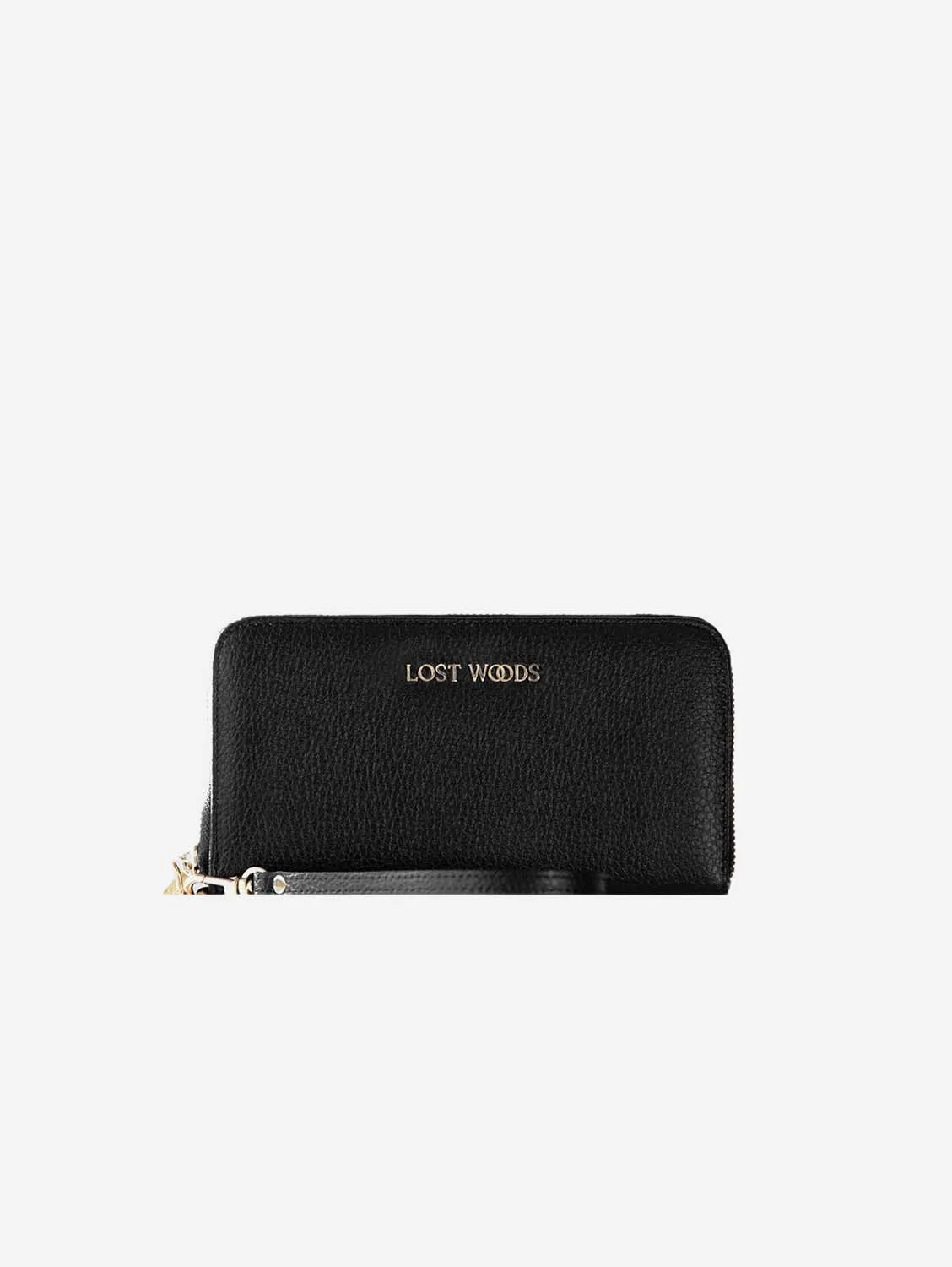 Clementine MIRUM® Leather Vegan Clutch Wallet | Black & Gold