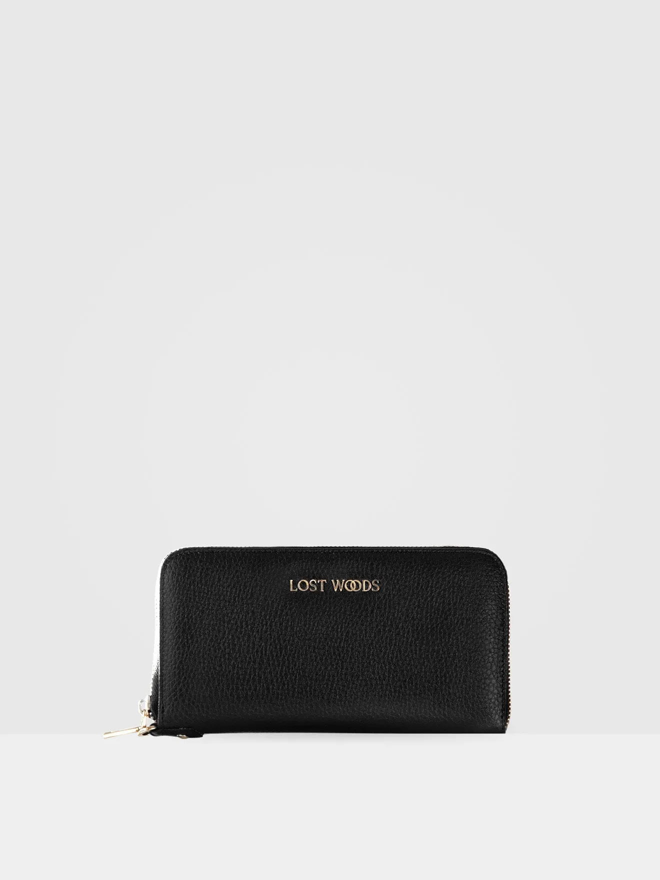 Clementine MIRUM® Leather Vegan Clutch Wallet | Black & Gold