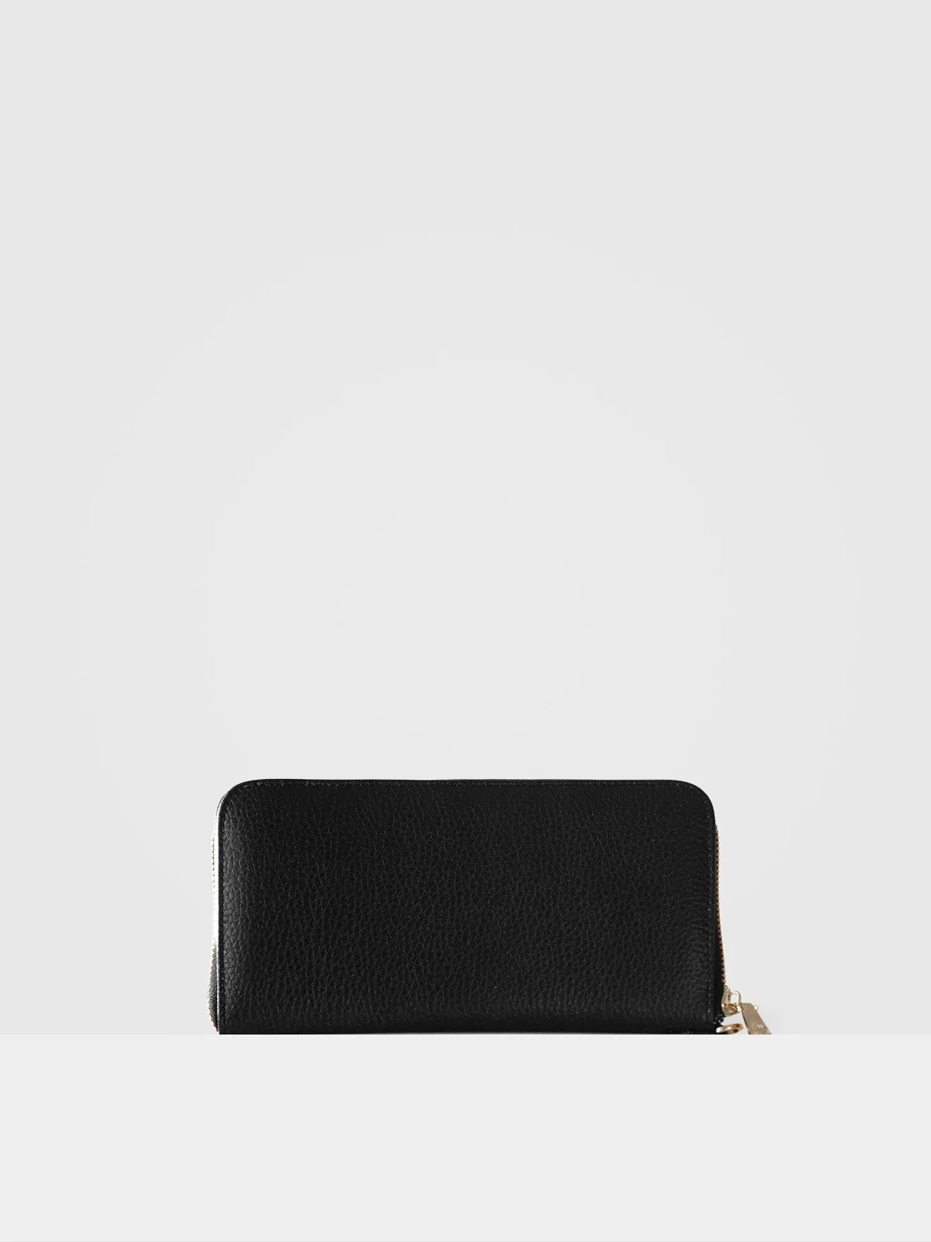 Clementine MIRUM® Leather Vegan Clutch Wallet | Black & Gold
