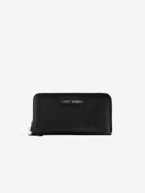 Clementine MIRUM® Leather Vegan Clutch Wallet | Black & Silver