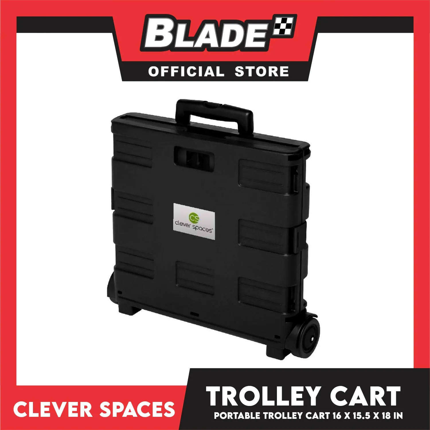 Clever Spaces Foldable Trolley Cart (Dark Grey)