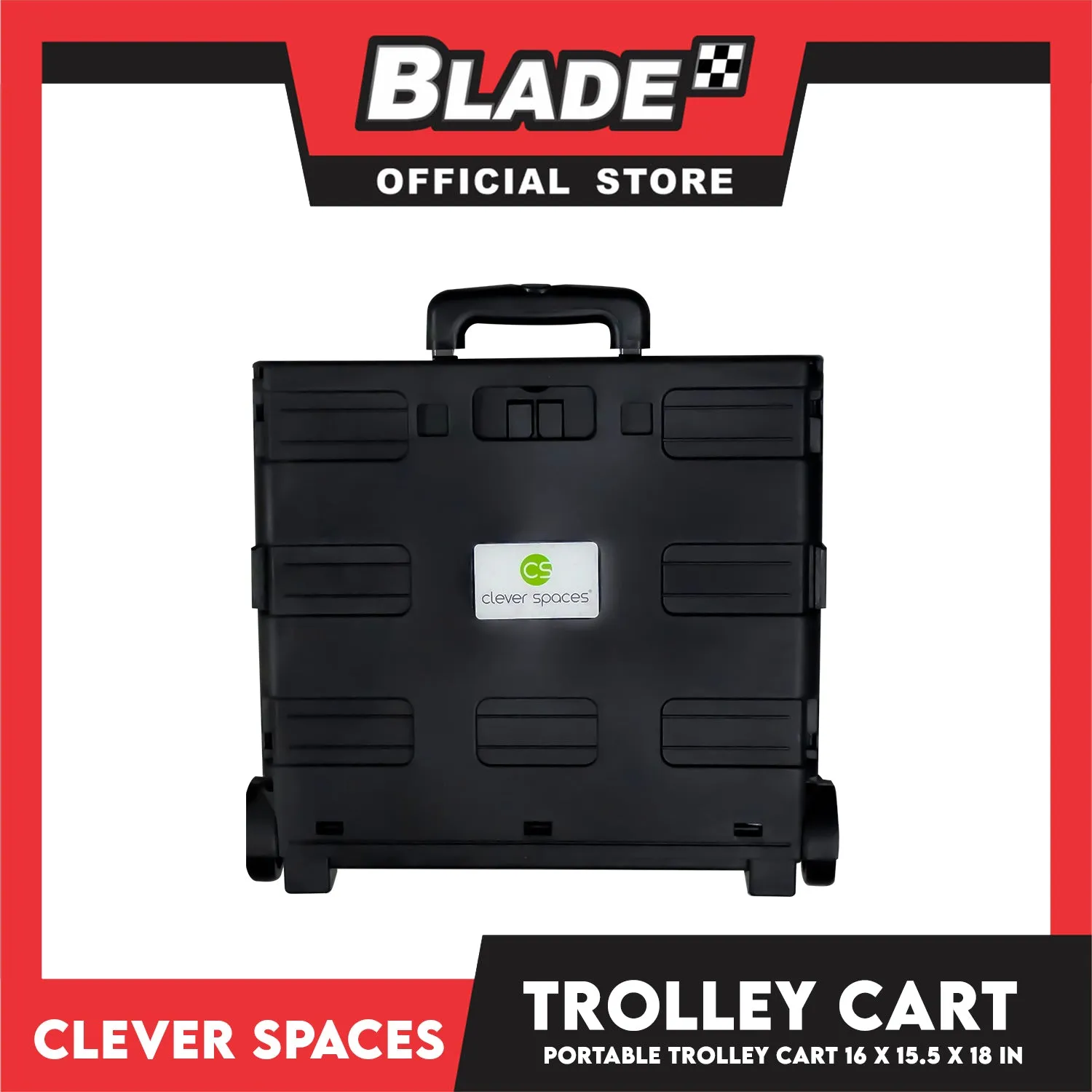 Clever Spaces Foldable Trolley Cart (Dark Grey)