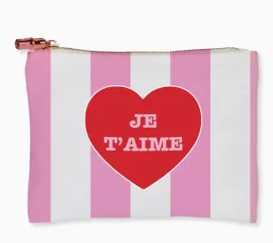 Coated Flat Zip (Pink) - Je T'aime
