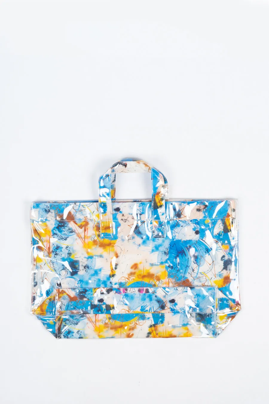 COMME DES GARCONS SHIRT X FUTURA PVC TOTE BLUE