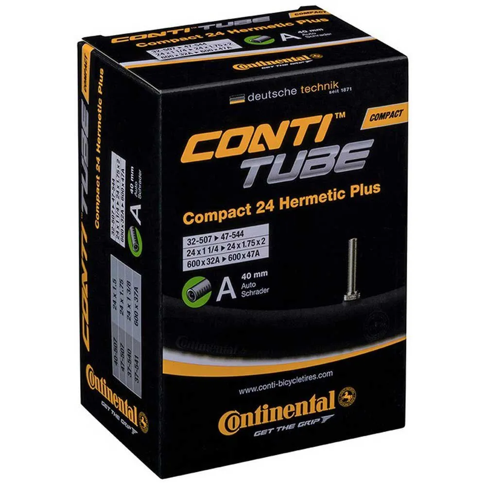 Continental Compact 24 Hermetic Plus Schrader Valve Inner Tube - 40 mm