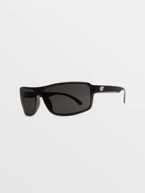 Corpo Class Gloss Black Sunglasses (Gray Lens) - BLACK