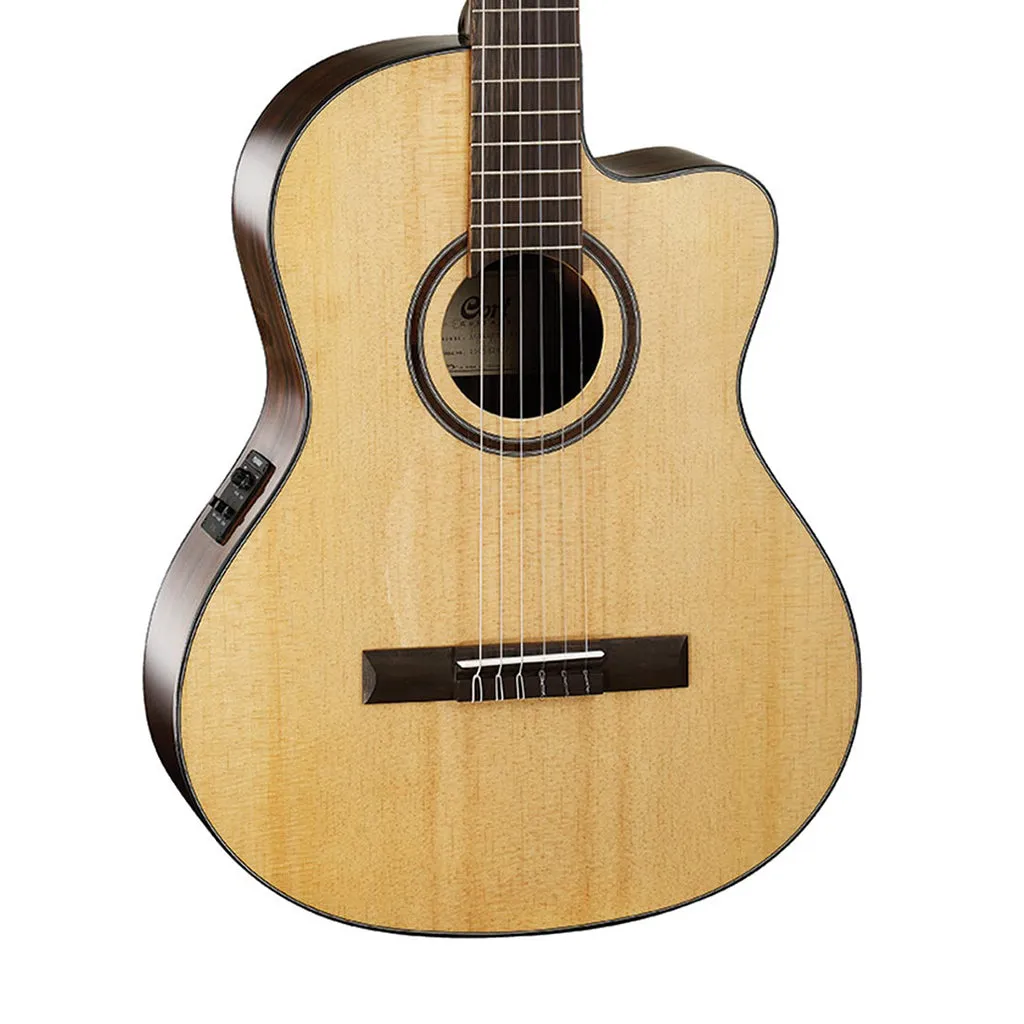 Cort AC160CF-NAT Acoustic Guitar w/Bag, Natural Gloss